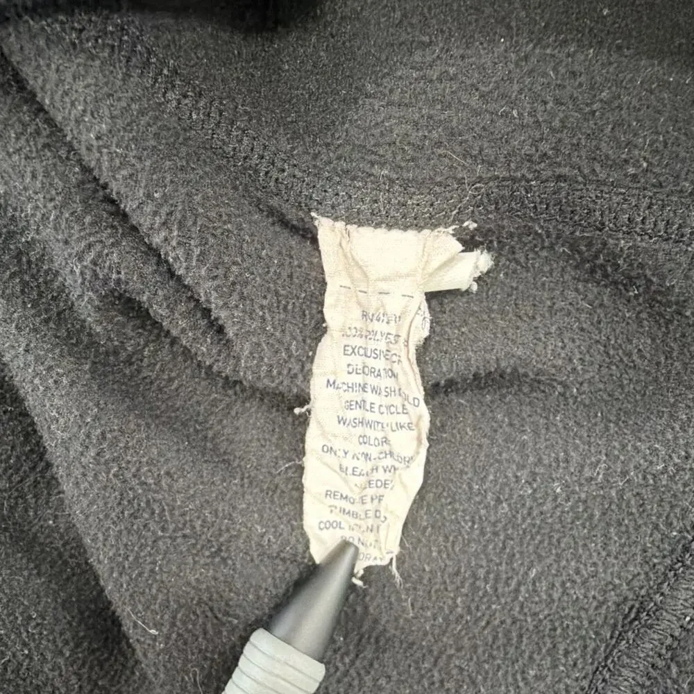 Polo Ralph Lauren Performance Fleece Quarter Zip Pullover Black Yellow Pony XL